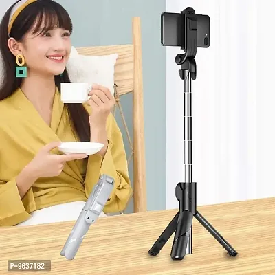 Trading Selfie Stick with Detachable Wireless Remote, 3 in 1 Function Sturdy Tripod Stand and Mobile Stand Bluetooth Selfie Stick-thumb3