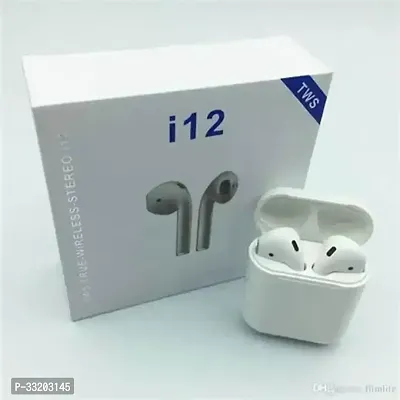 i12 tws white earbuds