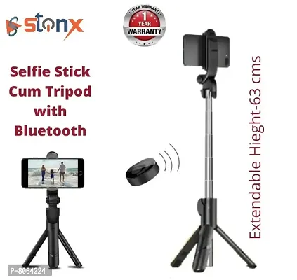 Mobile Stand with Selfie Stick and Tripod Stand XT-02 Aluminium Alloy Remote C-thumb0