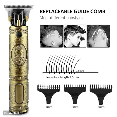 Professional Hair Trimmers, T Liners Clippers for Men , T Trimmer for Men, Vintage t9, Cordless Zero gapped ,Barber Detailer Trimmer, 0mm Outline Trimmer, Hair edgers Clippers (Gold)