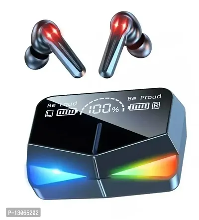 M28 Wireless Earbuds TWS Bluetooth 5.1 Gaming Monster Earphones Touch Control Headphones Microphone Mirror Screen Mini LED Display - Excellent Sound Ensure Fast  Stable Connection-thumb0