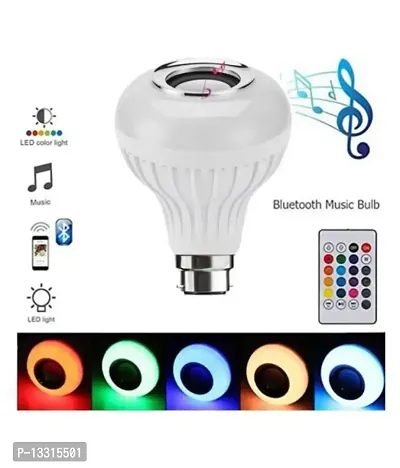 STONX Music Light Bulb With Bluetooth Speaker, 7W, B22 RGB Self Changing Color Lamp Built-In Audio Speaker-Pack of 1-thumb0