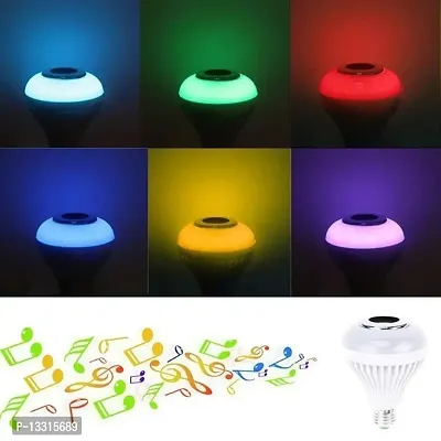 MCSMI Music Light Bulb With Bluetooth Speaker, 7W, B22 RGB Self Changing Color Lamp Built-In Audio Speaker-Pack of 1