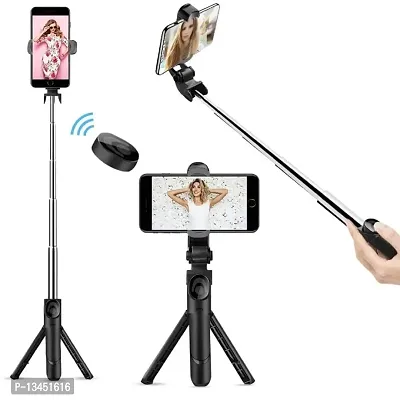 Mcsmi Xt 02 Mobile Stand With Selfie Stick And Tripod Xt 02 Aluminum Bluetooth Remote Control Selfie-thumb0