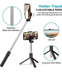 STONX R1s Bluetooth Selfie Sticks with Remote and Selfie Light, 3-in-1 Multifunctional Selfie Stick Tripod Stand Mobile Stand Compatible-thumb1