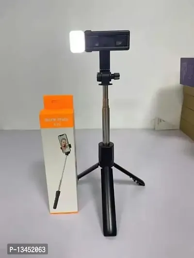 MCSMI R1S 3In1 Selfie Stick Wireless Bluetooth Remote Control Video and Picture Catcher Selfie Stick Tripod-thumb0