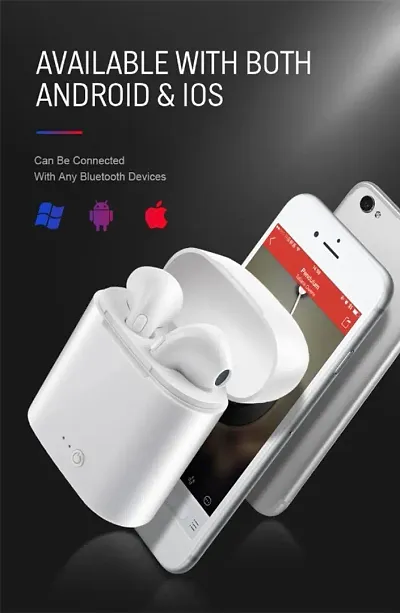 Boat Tunifi Earbuds I7S Upto 30 Hours Playback Wireless Bluetooth Headphones Airpods Ipod Buds Bluetooth Headset-thumb0