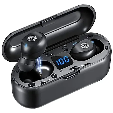 Stylish Black Bluetooth Truly Wireless Earbuds