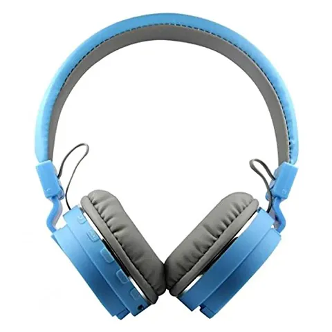 SH-12 Wireless Bluetooth Over the Ear Headphone with Mic (Blue)