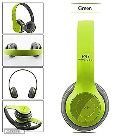 Mcsmi P47 Wireless Bluetooth Noise Cancellation Over-Ear Headphone with Mic with FM and SD Card Slot-thumb2
