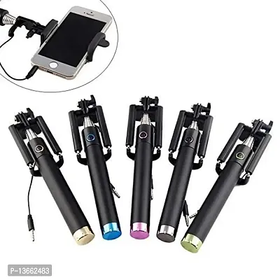 Mcsmi Click Now Pocket Sized Monopod With Aux Selfie Stick For Iphone And Android And All Smartphones Multicolor-thumb3