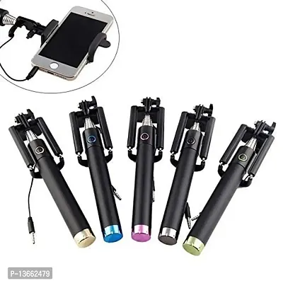 MCSMI Click Now Pocket Sized Monopod with AUX Selfie Stick for iPhone and Android and All Smartphones (Multicolor)-thumb5