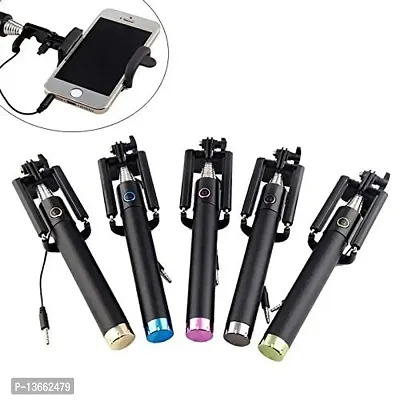 MCSMI Click Now Pocket Sized Monopod with AUX Selfie Stick for iPhone and Android and All Smartphones (Multicolor)-thumb3