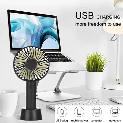 STONX Mini Portable USB Hand Fan, Usb Fan Portable High Speed Built-in Rechargeable Battery Operated Summer Cooling Table Fan with Stand For Home Office Indoor Outdoor Travel