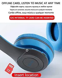 Stonx  P47 Wireless Sports Headphone Over The Head Bluetooth Headset Foldable Headband Handsfree with Calling Function+ Fm/Aux Line TF Card MP3 Player-thumb2