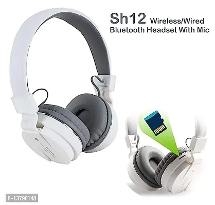 Stonx SH-12 Comfortable Over Ear Wireless Universal Bluetooth Headphone/Headset with FM and SD Card Slot for Music and Calling Control