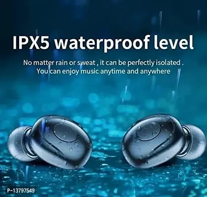 Stonx T2 TWS 5.0 Bluetooth In Ear Earphone Noise Cancelling with 1500mah Power Bank with led Display Earbuds Compatible for All Smartphone (Black)-thumb5
