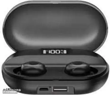 Mcsmi T2 TWS 5.0 Wireless with 1500mah Power Bank and Led Display Bluetooth Earbuds (Color - Black)-thumb0