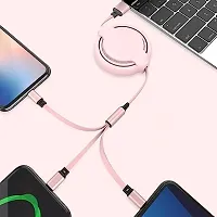 Mcsmi Multi Retractable 3.0A Fast Charger Cord, Charging Cable 4Ft/1.2m 3-in-1 USB Charge Cord Compatible with iPhone/Type C/Micro USB for All Android and iOS Smartphones.-thumb3