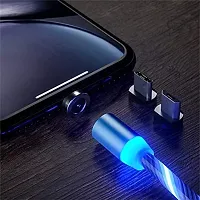Mcsmi Magnetic Ultra Fast Charging Cable 3In1 Jack Led Indicator Light Cable Compatible With All Type C Smartphone Android And Ios Smartphone Free-thumb2