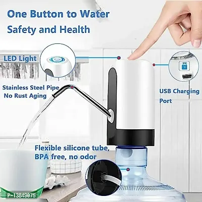 Stonx Automatic Wireless Water Bottle Can Dispenser Pump with Rechargeable Battery for 20 Litre Bottle Can with Portable USB Charging Cable Brew-thumb0