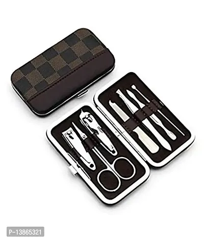 Stonx Manicure Pedicure Set Nail Clippers Stainless Steel Luxury Nail Grooming Set Professional Nail Scissors Grooming Kits, Nail Tools with Leather Case