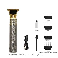 MCSMI Golden trimmer for men and women, Buddha dragon style T shape hair trimming zero gapped adjustable clipper, professional haircut and shave, metal body with cordless rechargeablle-thumb1