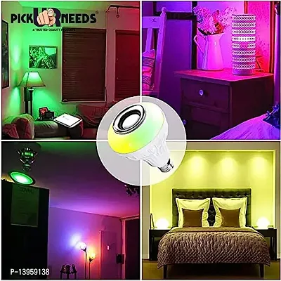 Stonx Bluetooth Light Bulb with Speaker, Smart LED Music Play Bulb with 24 Keys Remote Control 12W Changing Color Lamp for Bar Decoration, Home, Restaurants-thumb0