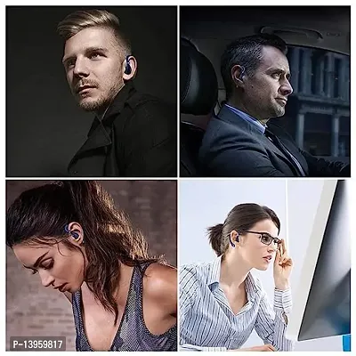 Mcsmi Wireless In Ear Headset S109 Bluetooth v5.0 Ear Clip 16 Hours of Calling with 1 Hour Charge for Music,Calling,Sports Earbuds Single Ear Headphone for All Smartphones-thumb3