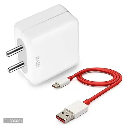 Mcsmi Dash Fast Charger 5V 4A Adapter with Type C USB Dash Fast Charging Cable Compatible with OnePlus 7 Pro/7/7T/6/6T/5T/5/3T/3 [White]-thumb0