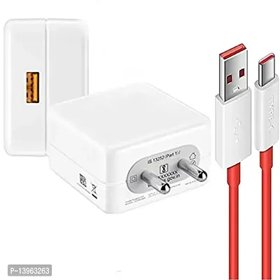 Mcsmi Dash Fast Charger 5V 4A Adapter with Type C USB Dash Fast Charging Cable Compatible with OnePlus 7 Pro/7/7T/6/6T/5T/5/3T/3 [White]-thumb0