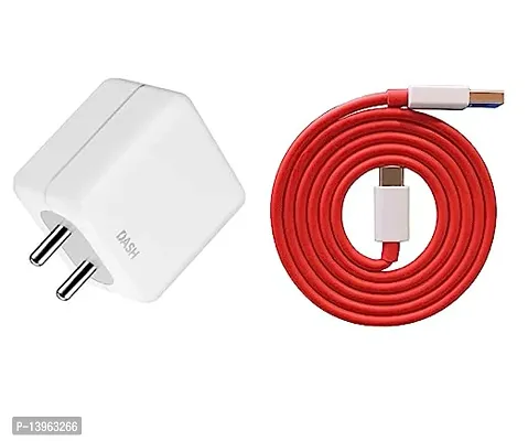 Mcsmi Dash Fast Charger 5V 4A Adapter with Type C USB Dash Fast Charging Cable Compatible with OnePlus 7 Pro/7/7T/6/6T/5T/5/3T/3 [White]