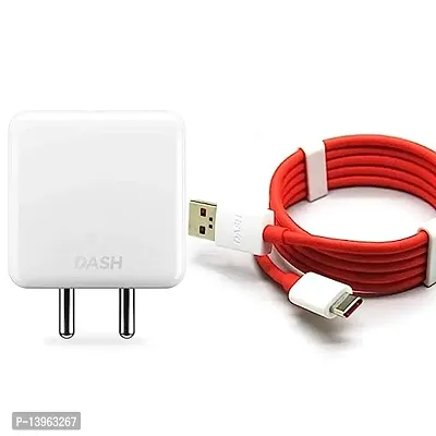 Mcsmi Dash Fast Charger 5V 4A Adapter with Type C USB Dash Fast Charging Cable Compatible with OnePlus 7 Pro/7/7T/6/6T/5T/5/3T/3 [White]