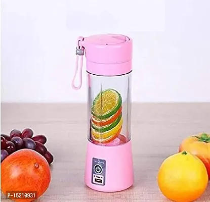 Electric Juicer Mixer Grinder 4 Blade Rechargeable Portable USB Bottle Blender Shaker - 2000mah(1 Jar, Multicolor)