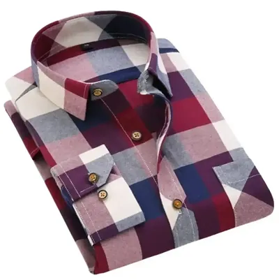 Classic Blend Checked Casual Shirts for Men