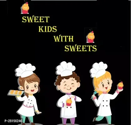 Kids Cooking Sweets Fridge Magnet for Gift and Decoration, MDF Wood Fridge Magnet, Attractive Cartoon Theme Magnet for Indoor Decoration  Pack of 1  2.5 X 2.5 Inch