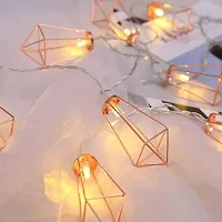 ADZPLUG Metal Diamond LED String Fairy Light 14 LED 3 Meter Night Light for Home Decor, Golden Metal String Lights for Bedroom Decor, LED Light for Indoor, Outdoor Decoration(Warm White, Plug-in)-thumb3