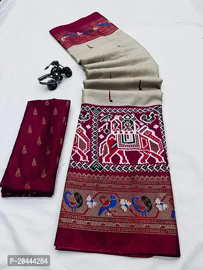 Stylish Art Silk Saree with Blouse Piece