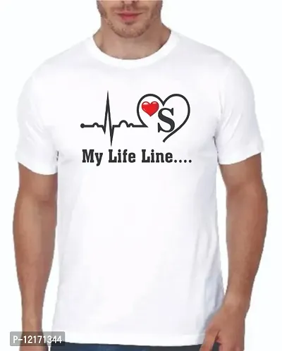 My Life Line Printed Half Sleeve Tshirt For Mens-thumb0