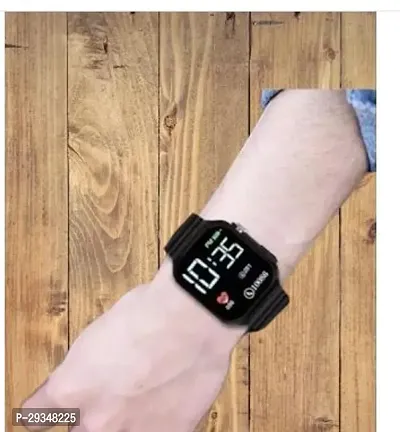 Stylish Black Silicon Digital Smart Watches For Unisex