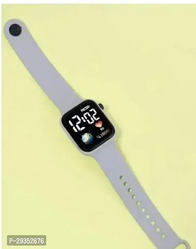 Latest Trendy Grey Colour Digital Led Watch For Teenagers With Attractive Looks And Within Best Price Age 6 To 17 Years
