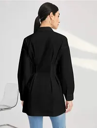 Stylist Crepe Long Shirt For Women-thumb2