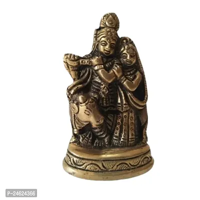 Brass Radha Krishna Statue Figurine