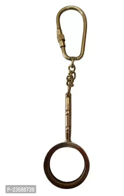 Nautical Magnifying Glass Keychain Solid Brass Key Ring For Car Bike 14