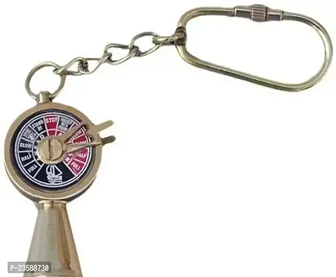 Nautical Telegraph Keychain Solid Brass Key Ring For Car Bike 25-thumb0