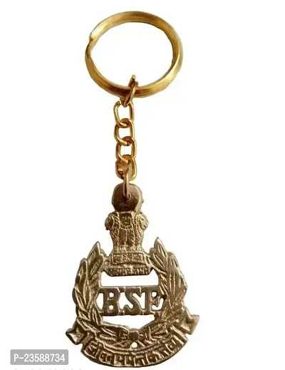 Border Security Force Bsf Keychain Solid Brass Key Ring For Car Bike 40