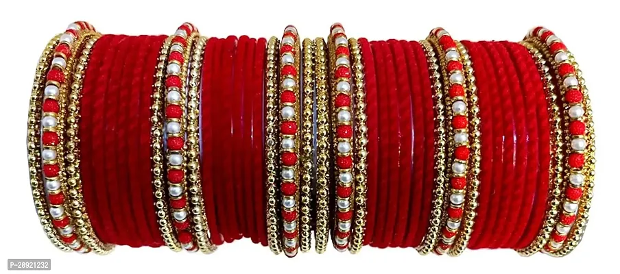 SHUBHLAXMI Glass Bangles Set/Kada set Karwa chauth/wedding/shaadi Special for Women And Girls (Pack of 42)-thumb0