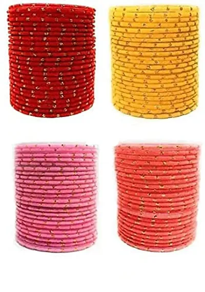 Dreamy Designs glass velvet colours full bangle set (pack of 96)