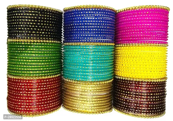 SHUBHLAXMI Glass bangle multicolur glossy matching bangle set for women  girls (pack of 120)-thumb0