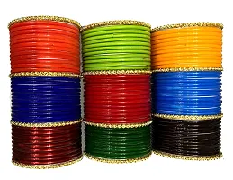 SHUBHLAXMI Glass bangle multicolur glossy matching bangle set for women  girls (pack of 120)-thumb2